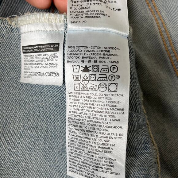 Levi's Men's Colorblock Denim Cotton Trucker Jacket "CERTIF!ED" Size Medium - Picture 4 of 8